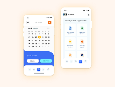 Bank Payment Management App Design app bank branding clean design ui