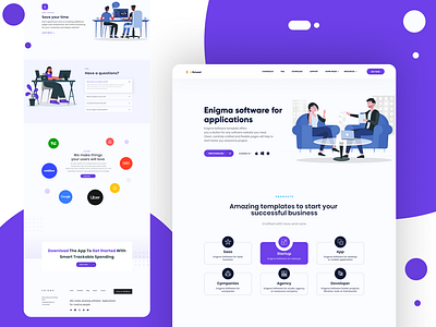 Enigma Software Application || Landing Page Design