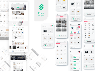 Furni Web Landing Page and Mobile App Design