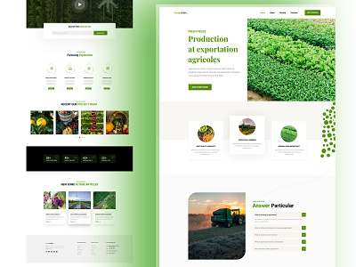 Agriculture Web Landing Page Design agriculture clean design landingpage responsive ui uiux web design