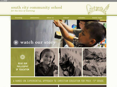 Website Layout for Elementary School brown elementary green home page kids website