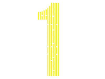 Number 1 :: start of logo 1 lines logo yellow