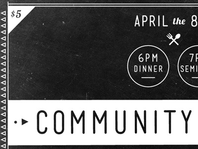 Community Dinner Event chalkboard church community dinner