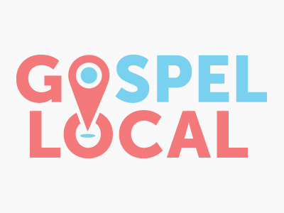 GOspel Local Logo church go local logo pin theme