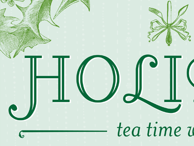 Side View of Holiday Poster Design for Tea