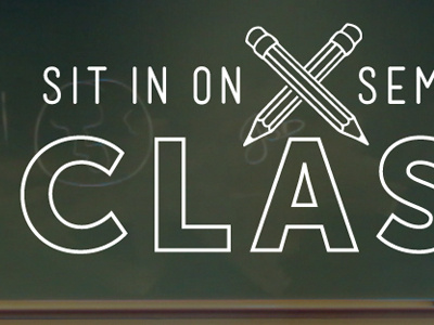 Class graphic chalkboard pencil school type