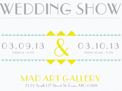 Details from a wedding show poster