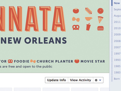 Social Media Cover Image for Upcoming Event food icons ray cannata the man who ate new orleans