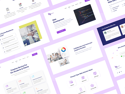 BASELANCE - Service Page business clean header purple service startup template trend typography ui uidesign uiux ux web webdesign
