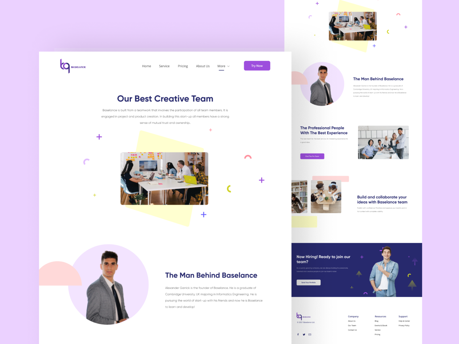 BASELANCE - Team Page by Nanda Fadillah on Dribbble