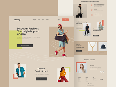 #TemplateKit - COOSTY - Homepage brand business clean clothes design ecommerce fashion fashiondesigner shop shopping style styleguide trend typography ui uidesign uiux ux webdesign