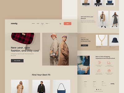 #TemplateKit - COOSTY - Shop Page branding business clean clothes design ecommerce fashion shopping style styleguide template trend typography ui uidesign uiux ux vector webdesign website