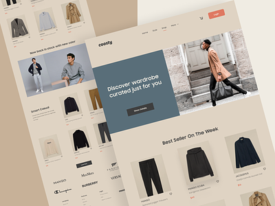 #TemplateKit - COOSTY - Men Page branding business clean design ecommerce fashion men shopping style styleguide template trend typography ui uidesign uiux ux vector webdesign website