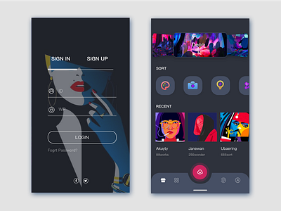 Art Application gui illustration ux