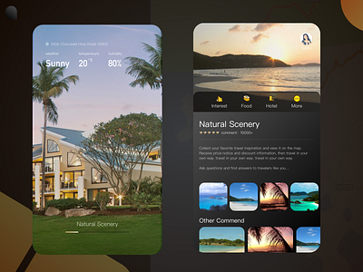 Scenery UI app design gui ui ux