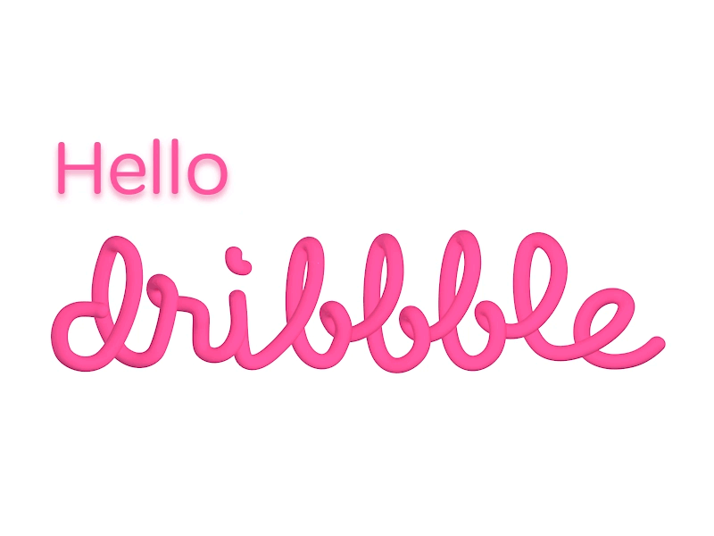 Hello! Dribbble! c4d debut first shot hello dribbble