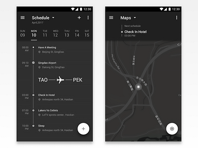 Daily UI Designer Challenge #023 Material Schedule app application map material schedule ui