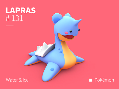 Lapras 3d blue cinema pokemon