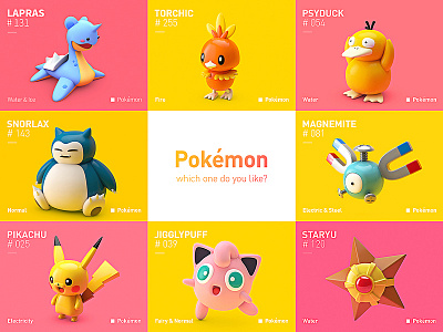 Pokémon 3d character cinema4d pokemon