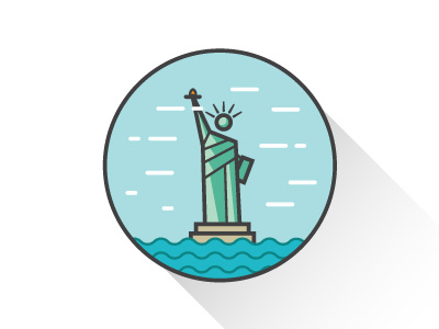 Statue of Liberty icon icon illustration liberty new york ny statue statue of liberty travel travel icon usa