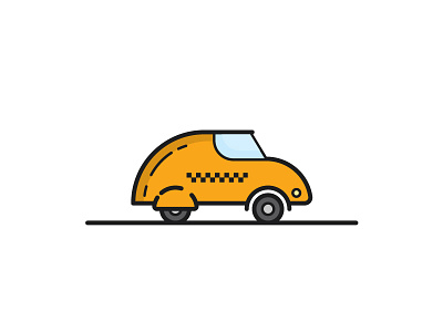 Taxi icon car icon illustration taxi yellow