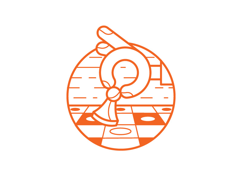 Board games outline orange play hand illustration icon games board