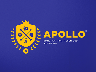 Apollo Coffee Shop allergic designer apollo coffee god logo packaging sun yellow