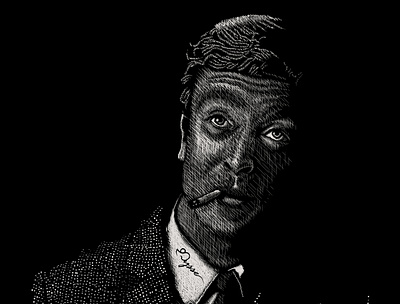 Michael Caine Line Art Vector Portrait black and white crosshatching digital illustration digital sketch digitalart illustration lineart michaelcaine vector vector illustration vectorart