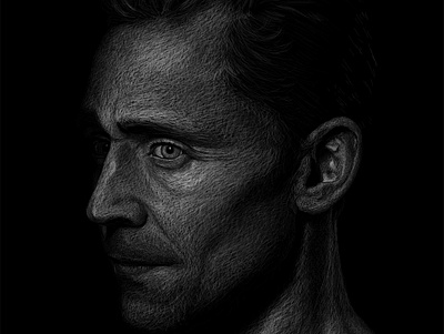 Tom Hiddleston Line Art Vector Portrait black and white crosshatching digital illustration digital sketch digitalart illustration lineart realistic realistic drawing tomhiddleston vector vector illustration vectorart