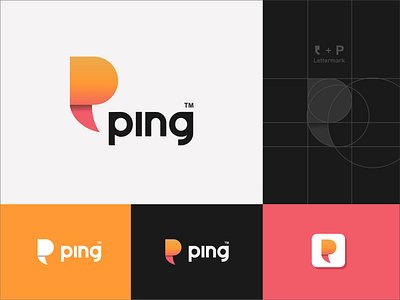 Ping - Logo Design app branding design flat graphicdesign icon logo logodesign minimal type vector