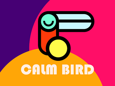 Calm Bird meditation (concept) 2d abstract adobe branding graphic graphicdesign illustration illustrator logo vector