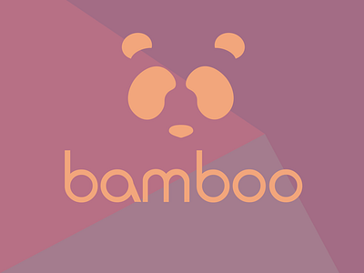 bamboo concept logo panda