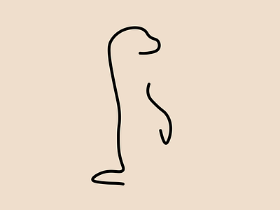 minimal meerkat logo concept
