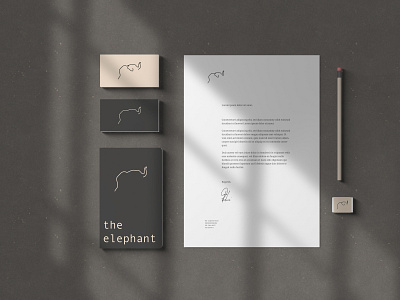 minimal elephant logo business/office desk mockup business business card business card design design elephant elephant logo graphic graphic design graphic design graphicdesign graphics minimal minimalist logo mockup office