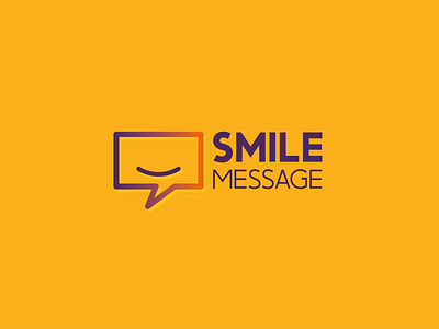 SMILE MESSAGE abstract design illustration illustrator logo message orange purple smile vector yellow