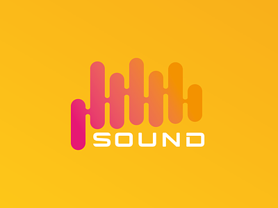 SOUND abstract art design gradiant illustration illustrator logo music orange party pink sound ui vector