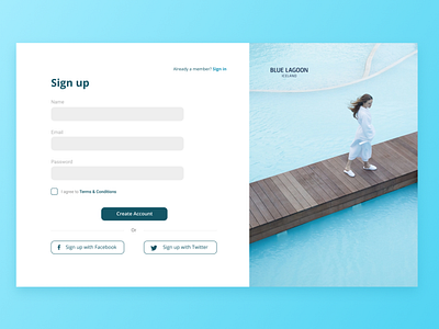 Sign Up • Blue Lagoon • Iceland