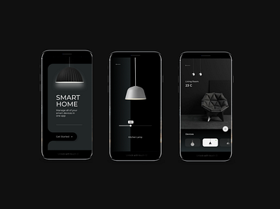 Smart Home app app design dailyui dark dark app dark mode dark theme dark ui design smart home smarthome ui ui design uidesign ux