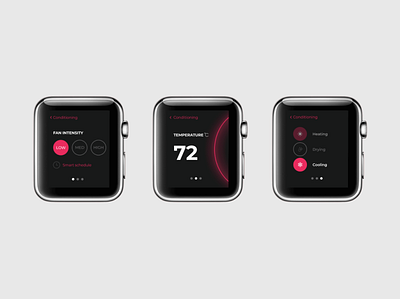 Smart Home • Smart Watch apple apple design apple watch applewatch dailyui dark mode design smart home smart home app ui ui design uidesign ux ux design