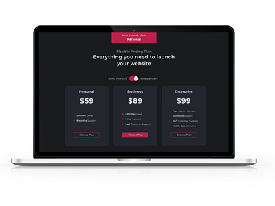 Pricing Plan • Website Launching dailyui design mockup pricing plan ui ui design uidesign ux ux design uxdesign web