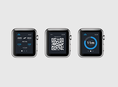 Boarding Pass • KLM • Apple Watch apple watch apple watch design apple watch mockup applewatchdesign boarding pass boardingpass dailyui klm qr qrcode smartwatch ui ui design ux ux design uxdesign