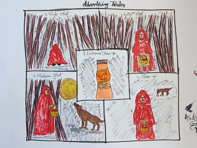 Advertising poster " Red Riding Hood"