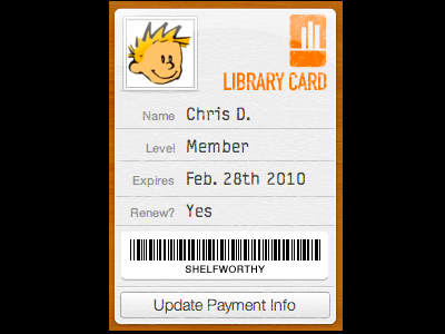 Shelfworthy Library Card card library shelfworthy