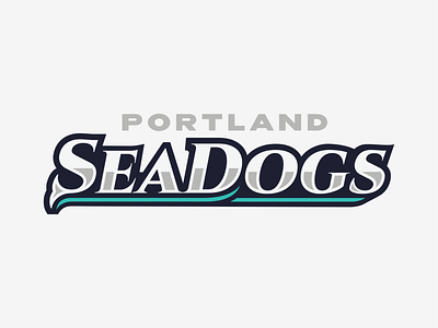 Portland SeaDogs Wordmark Concept baseball baseball logo brand design brand identity branding design graphic design logo logo design minor league portland sport sport logo sports sports team team typography vector wordmark wordmark logo