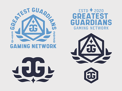 Greatest Guardians Logo Suite badge brand design brand identity branding crest design games gaming graphic graphic design icon icons illustration logo logo design logos podcast rpg typography vector