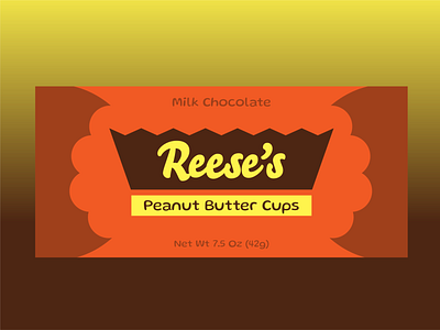Reese's Peanut Butter Cups Redesign candy chocolate design dribbble dribbbleweeklywarmup logo logos package package design packaging peanut butter rebrand rebranding redesign redesign concept reeses