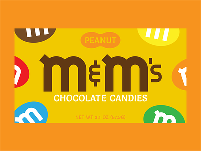 M&Ms Redesign candy chocolate design dribbble dribbbleweeklywarmup logo logos package package design packaging packagingdesign peanut rebrand redesign