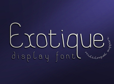 Exotique branding card design elegant feminine font handwritten lettering type typography