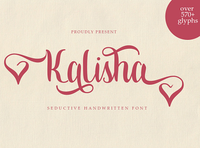 Kalisha art branding card design fancy feminine handwritten lettering type typography
