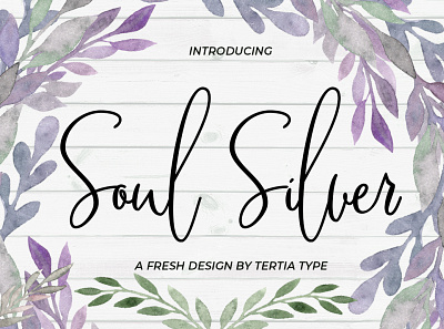 Soul silver branding card design font handwriting handwritten lettering script type typography